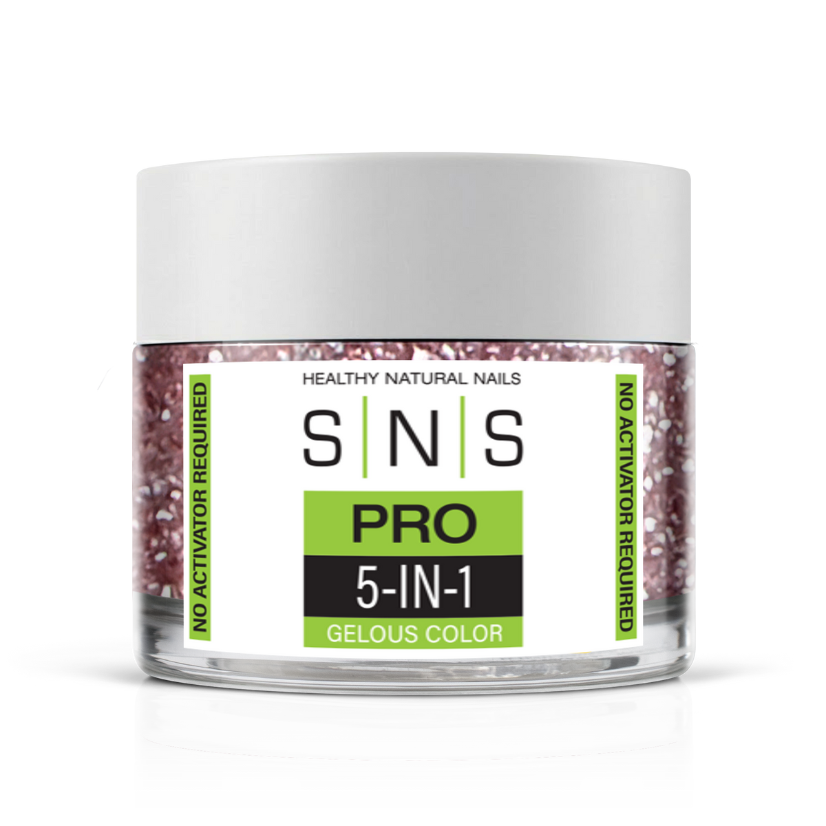 SNS Dip & Acrylic Powder #113 Dusty Rose Glitter 1.5 oz jar, Green Book Collection