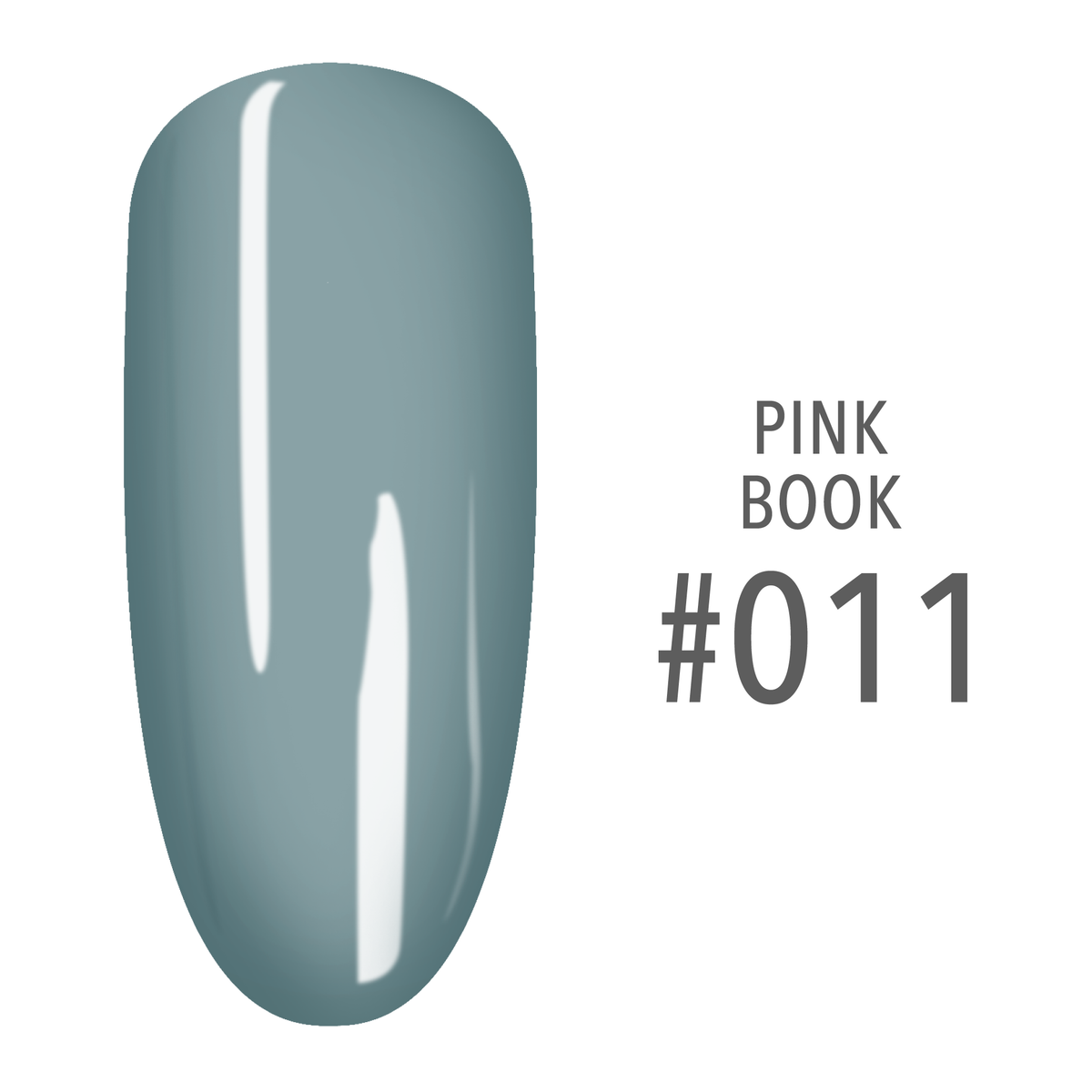 SNS Pink Book #011 Teal swatch on a nail tip