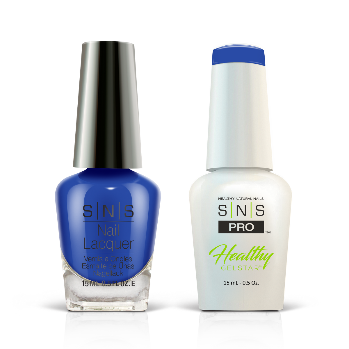 SNS Pink Book #032 cobalt blue GelStar gel and nail lacquer duo, 0.5 oz each