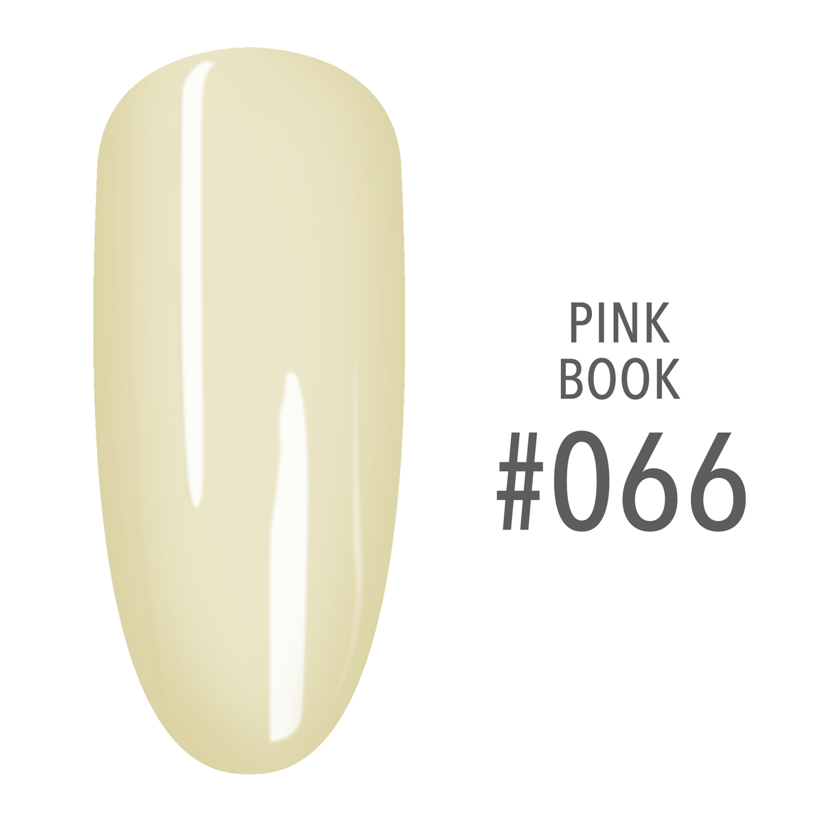 SNS Pink Book #066 Cream swatch on a nail tip