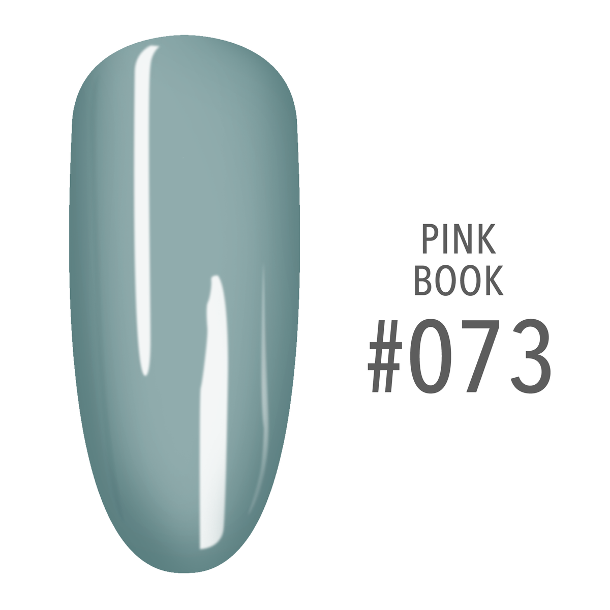 SNS Pink Book #073 Aqua swatch on a nail tip