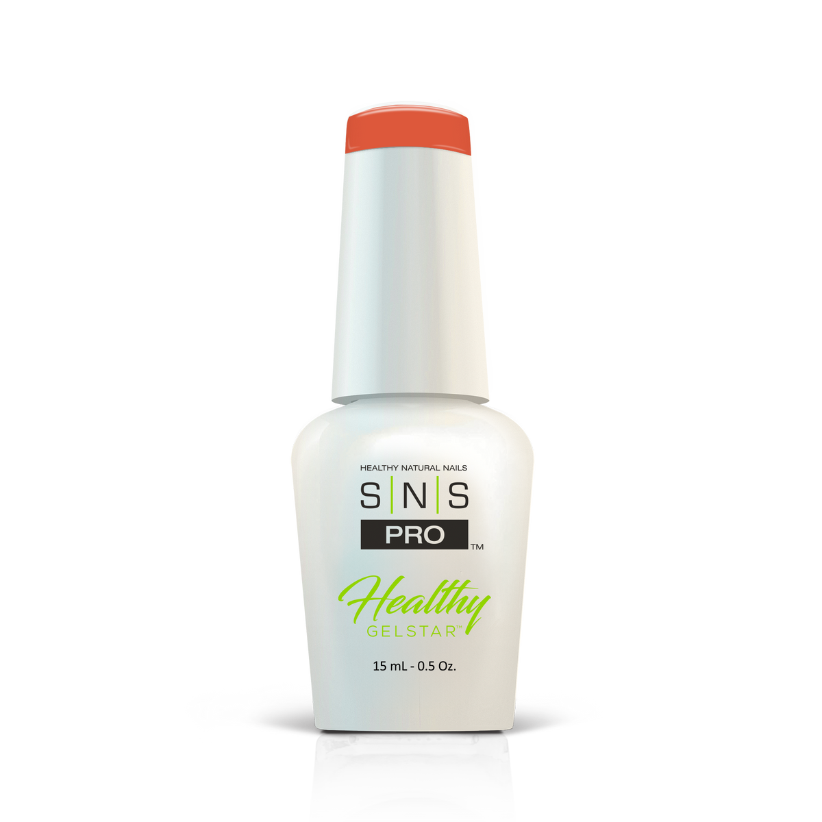 SNS Pro Healthy GelStar gel polish, 0.5 oz, Pink Book #087 orange red
