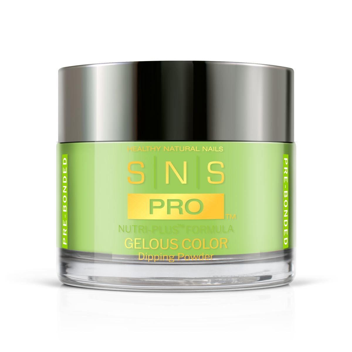 SNS Dip & Acrylic Powder #091 Lime Green 1.5 oz jar, Pink Book Collection