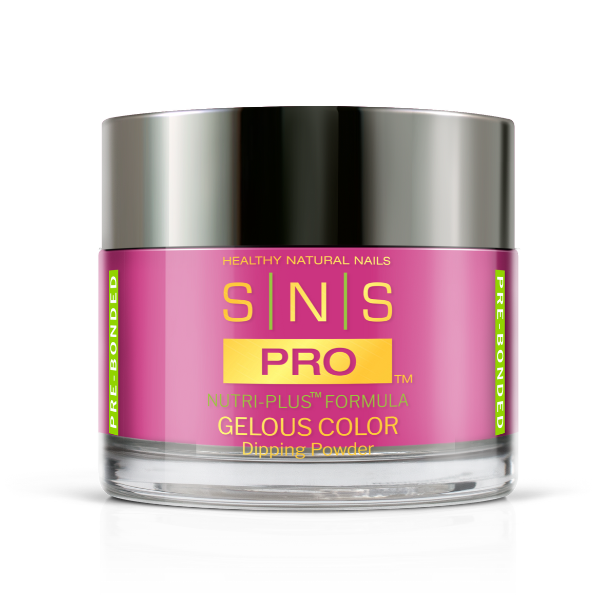 SNS Pro Gelous Color dipping powder jar, 1.5 oz, Pink Book #093 fuchsia