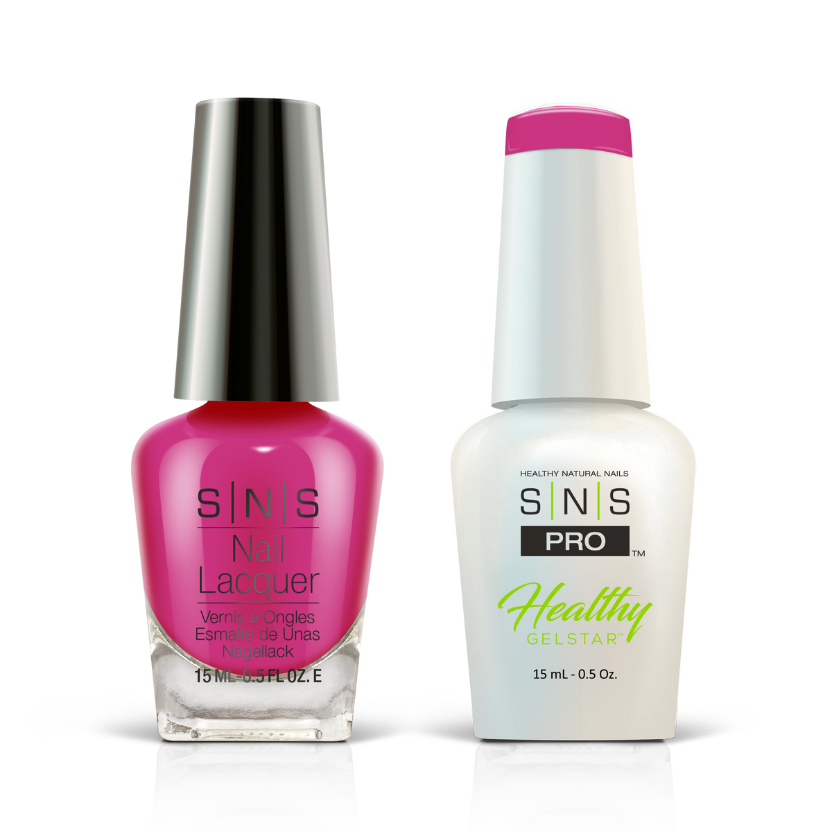 SNS Pink Book #093 fuchsia GelStar gel and nail lacquer duo, 0.5 oz each