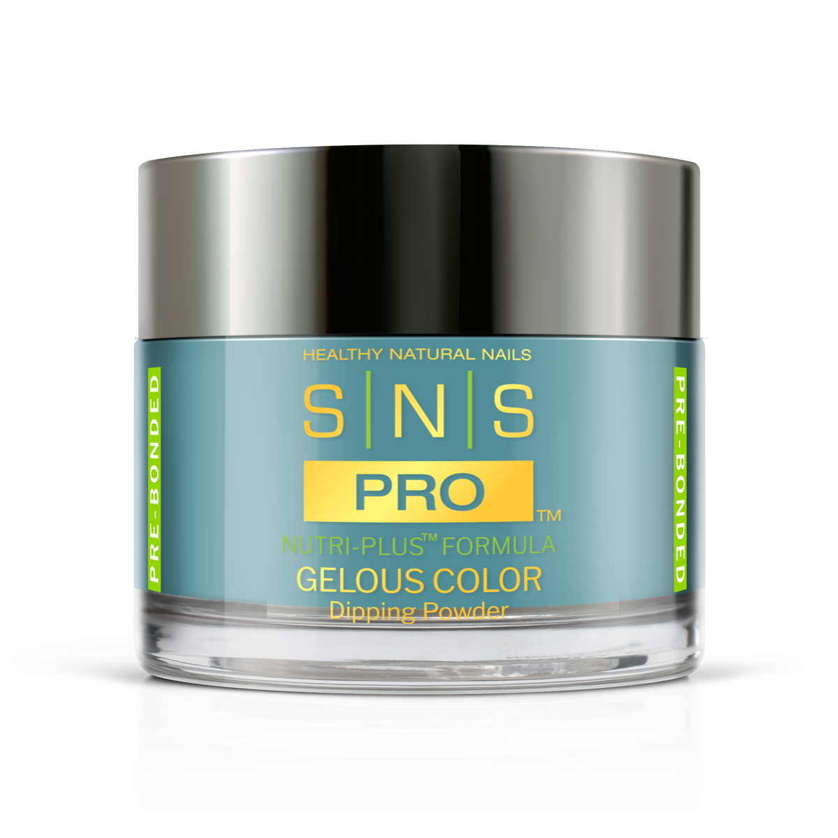 SNS Pro Gelous Color dipping powder jar, 1.5 oz, Pink Book #095 teal