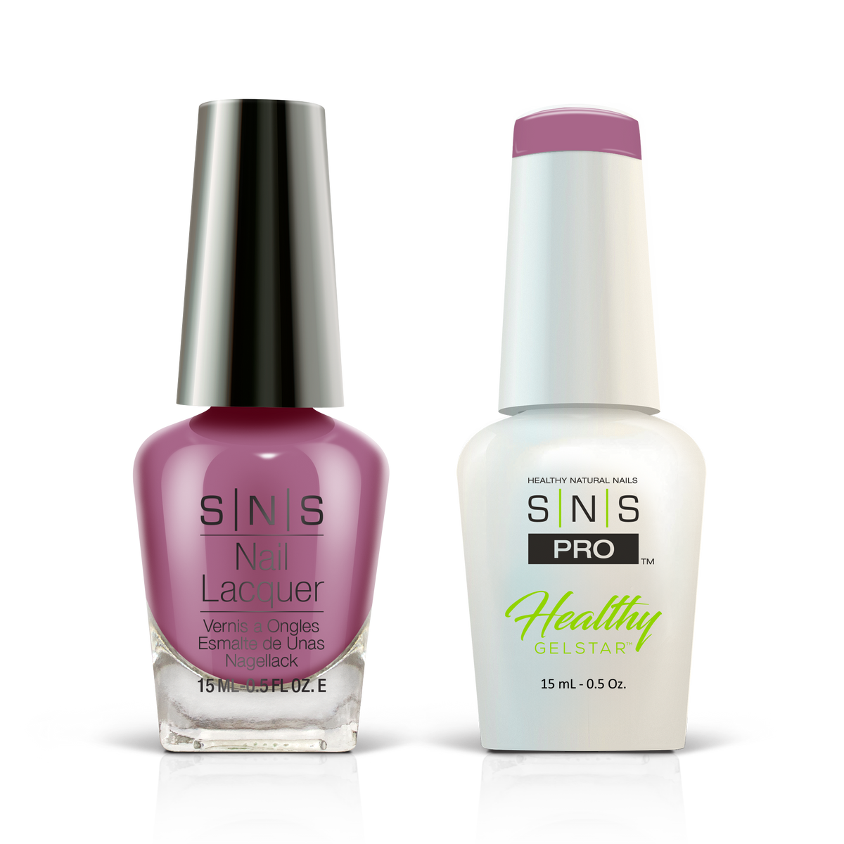 SNS Pink Book #102 mauve GelStar gel and nail lacquer duo, 0.5 oz each