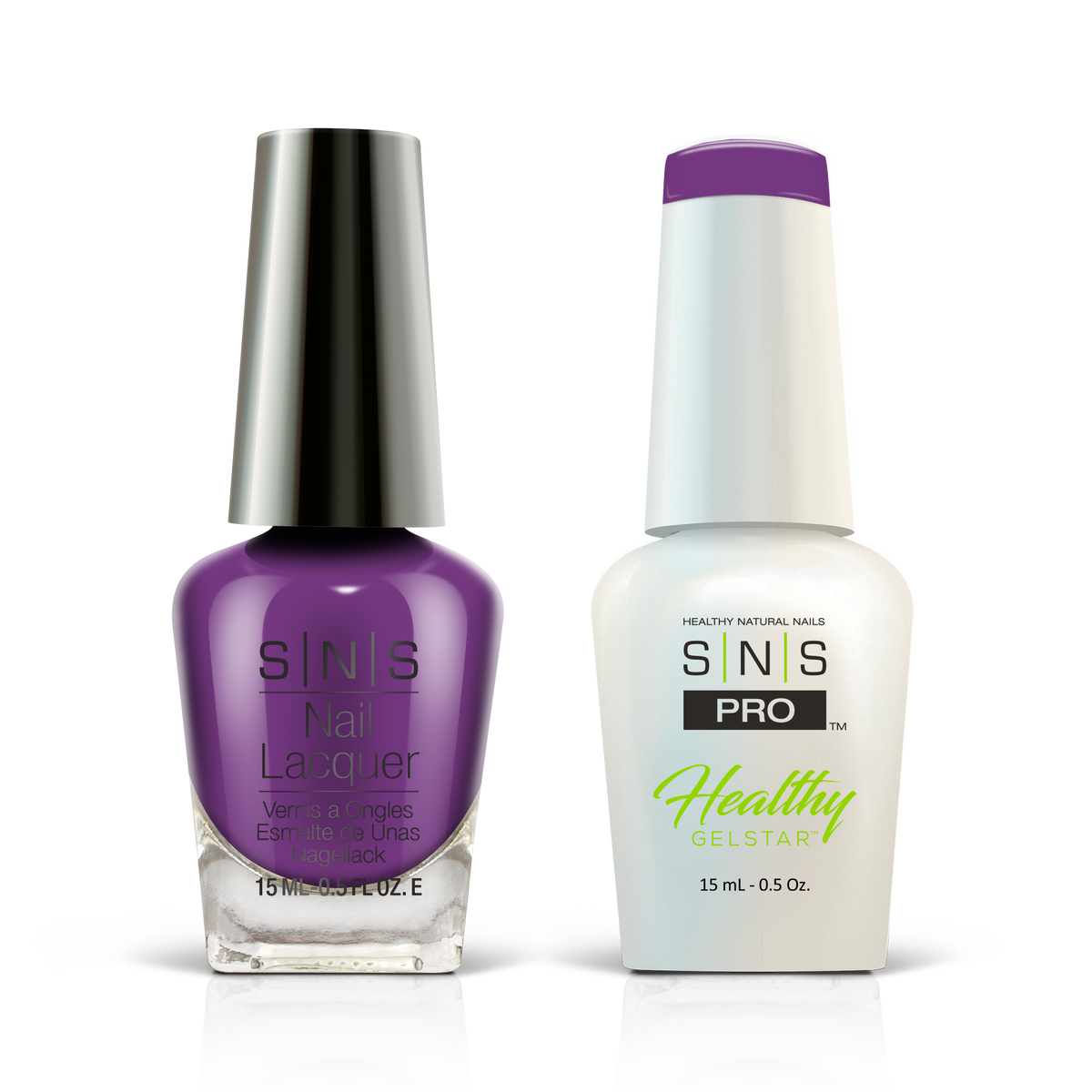 SNS Pink Book #104 violet GelStar gel and nail lacquer duo, 0.5 oz each