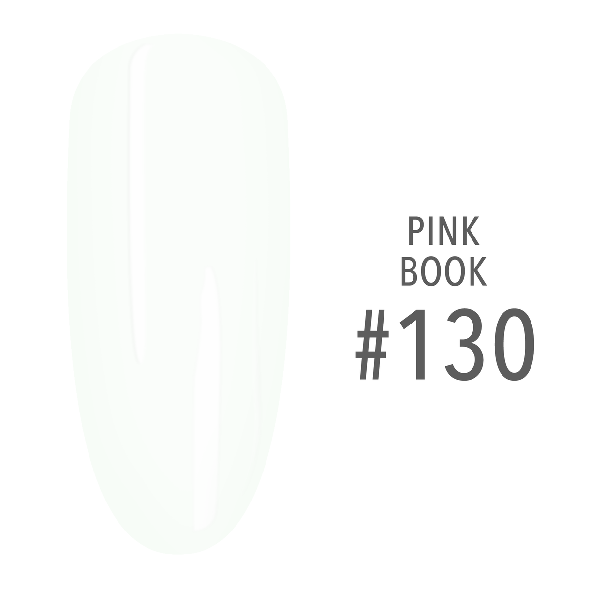 SNS Pink Book #130 White swatch on a nail tip