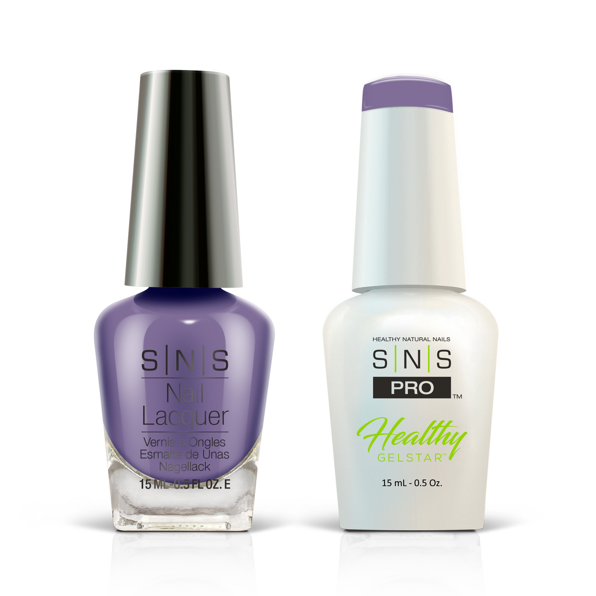 SNS Pink Book #131 dusty purple GelStar gel and nail lacquer duo, 0.5 oz each