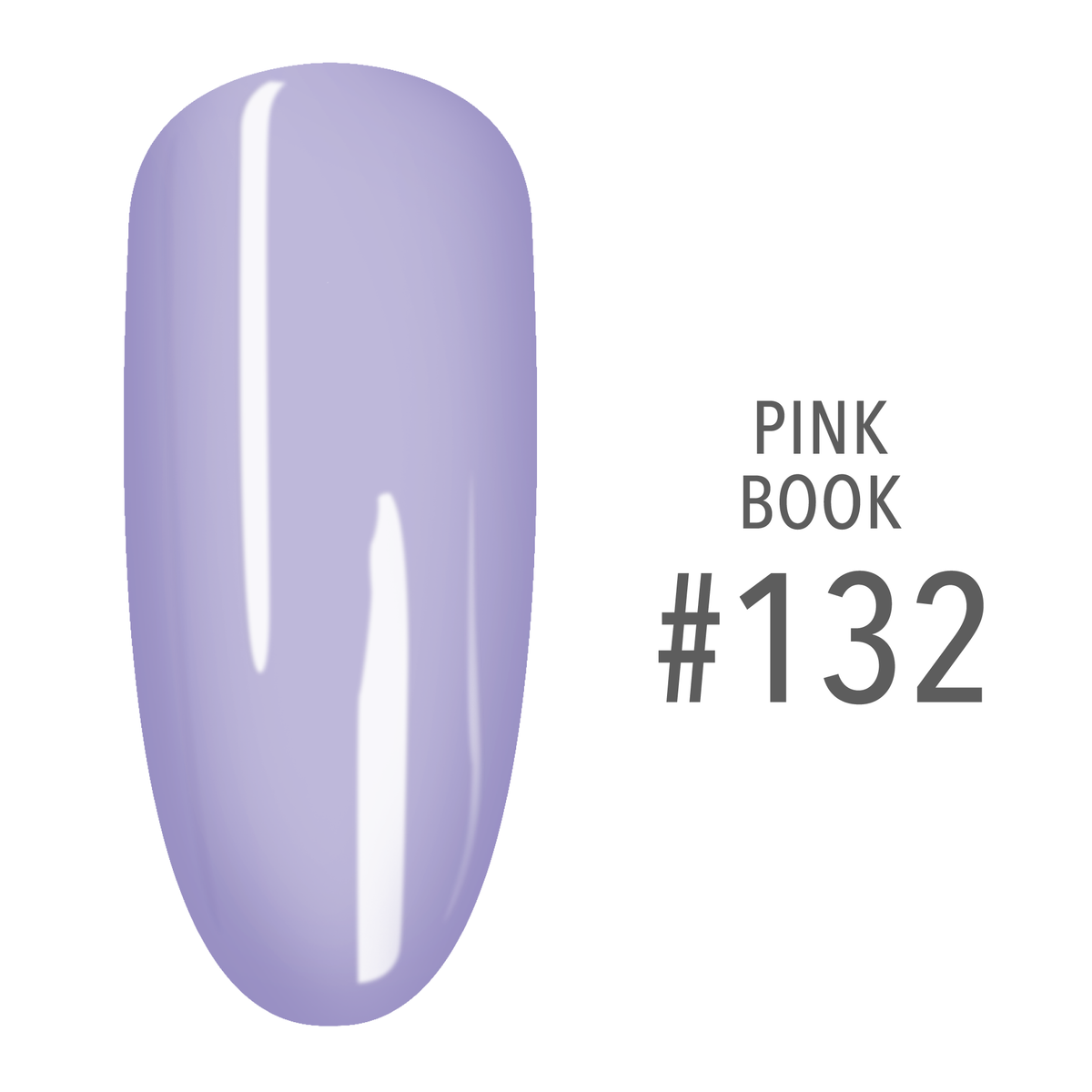 SNS Pink Book #132 pale lavender nail swatch