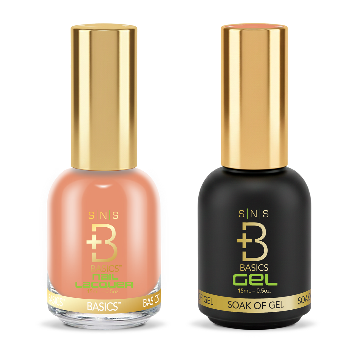 SNS Gel & Lacquer Duo #013 Peach: SNS Nail Lacquer and Pro Healthy GelStar gel polish bottles, Yellow Green Book Collection