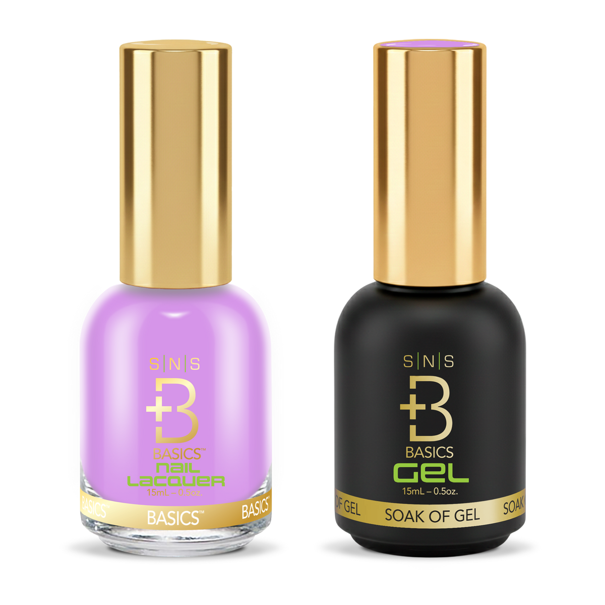 SNS Gel & Lacquer Duo #053 Lavender: SNS Nail Lacquer and Pro Healthy GelStar gel polish bottles, Yellow Green Book Collection