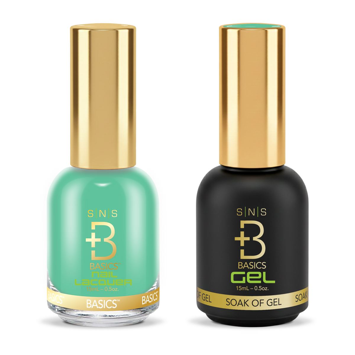 SNS Gel & Lacquer Duo #060 Green: SNS Nail Lacquer and Pro Healthy GelStar gel polish bottles, Yellow Green Book Collection