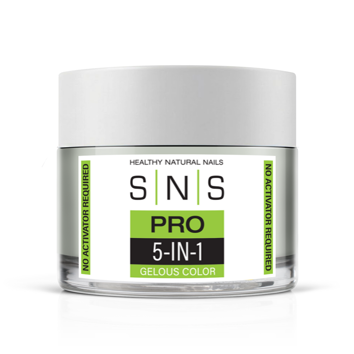 SNS Dip & Acrylic Powder #080 Light Gray 1.5 oz jar, Yellow Green Book Collection