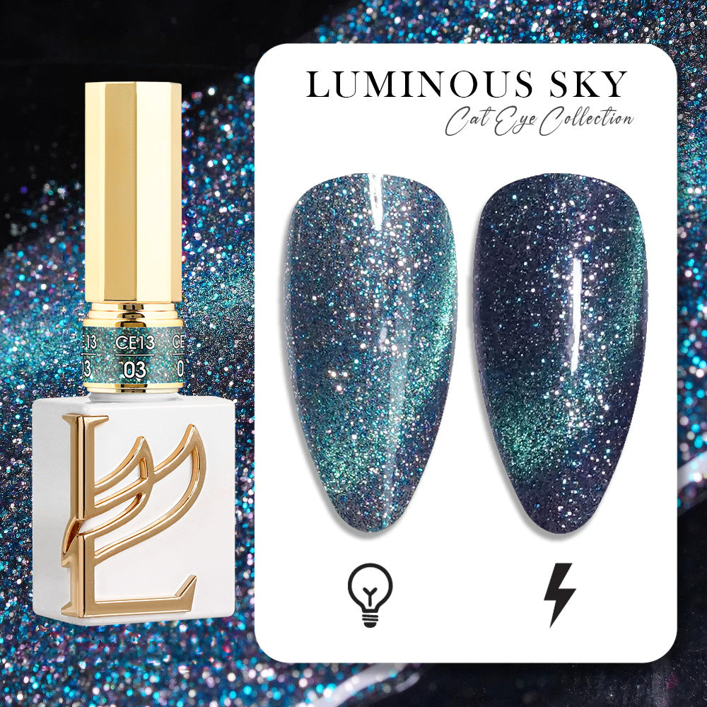 Lavis CE13-03 Luminous Sky cat eye gel polish, photo 2 of 12