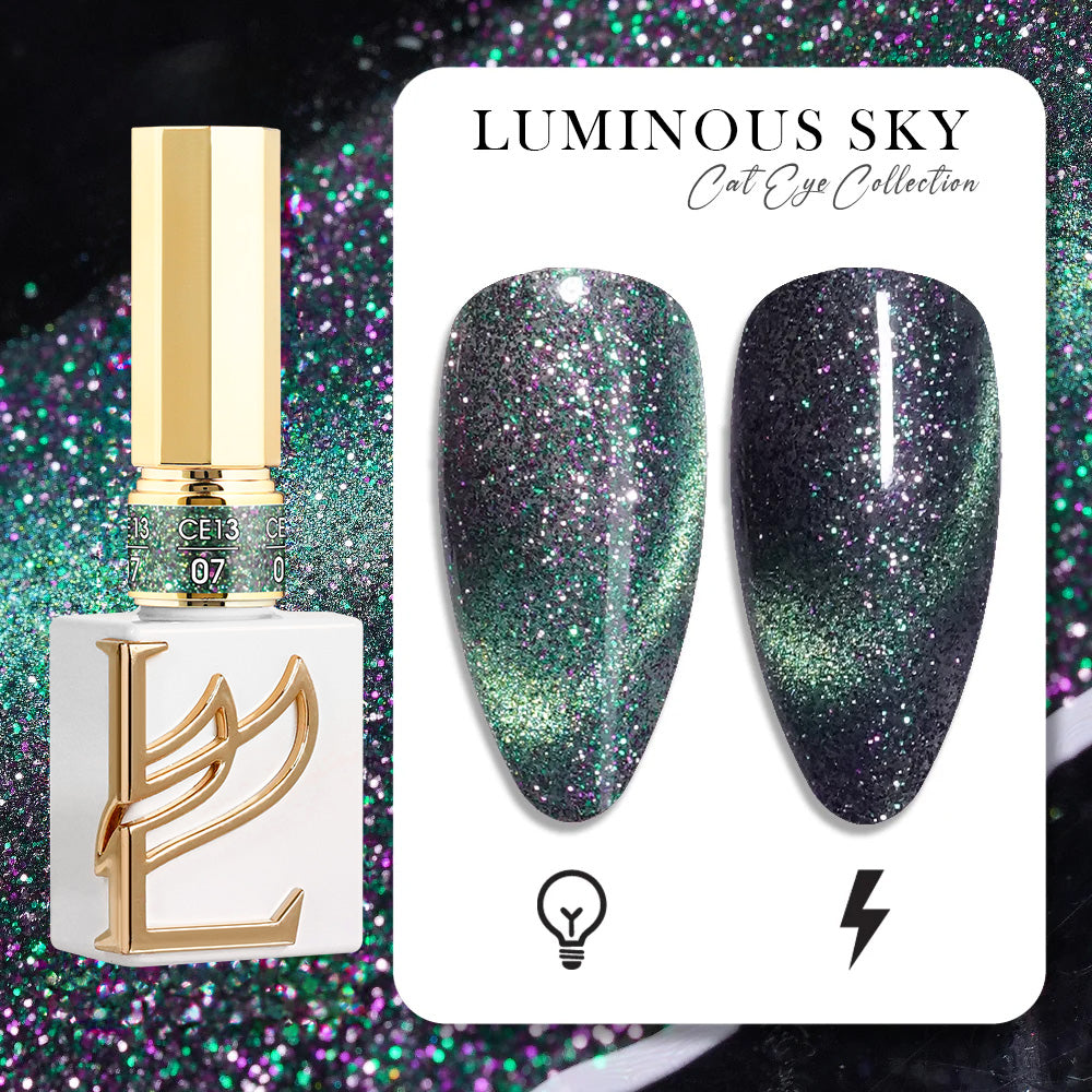 Lavis CE13-07 Luminous Sky cat eye gel polish, photo 2 of 12