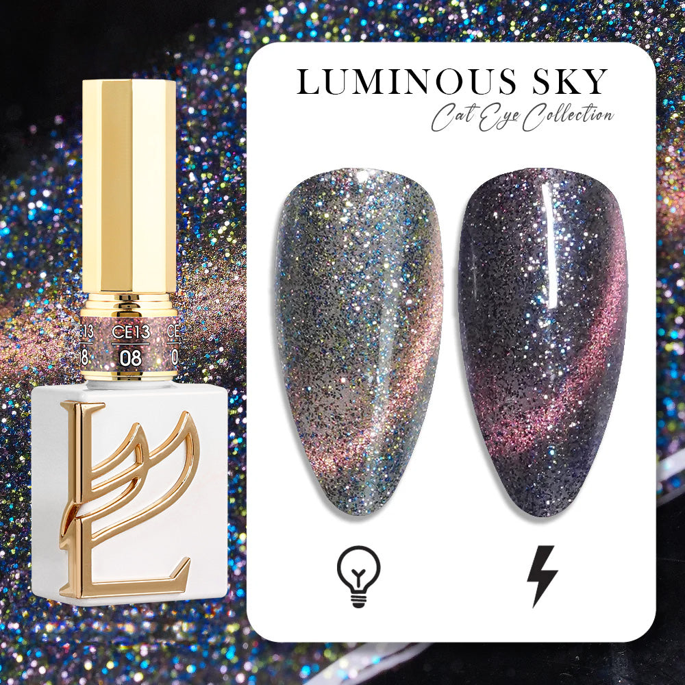 Lavis CE13-08 Luminous Sky cat eye gel polish, photo 2 of 12