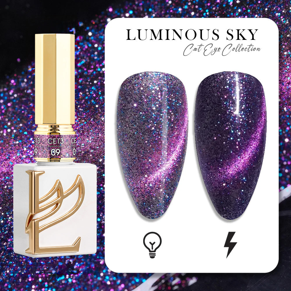 Lavis CE13-09 Luminous Sky cat eye gel polish, photo 2 of 12